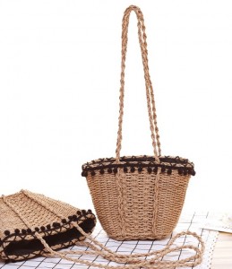 Ladies Small Straw Rattan Bag Shoulder Crossbody summer beach handbag