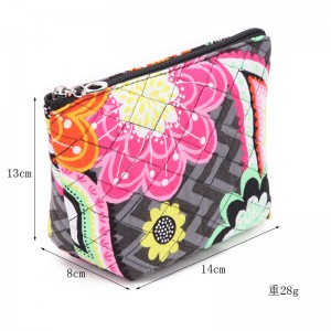 Fashion Girls Quilted Custom Print Pouch Cotton Cosmetic Bag christmas gift bag