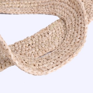 Round Straw raffia Beach Bag Vintage Handmade Woven Shoulder Bag Raffia circle Rattan bags