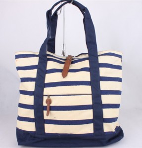 Stylish ladies bags promotional cotton canvas beautiful handbags