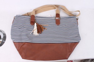 tote cotton canvas shoulder handbag for woman