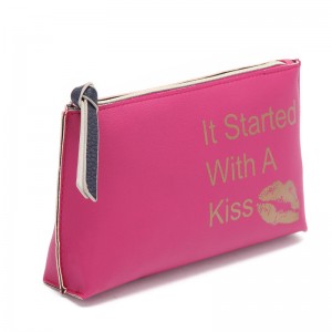 Lady printing PU Cosmetic bag makeup pouch