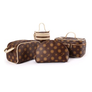 Pu cosmetic bags set