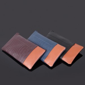 Woven Pattern Pu Leather Muti-functional Bag Make Up Bag Custom Color