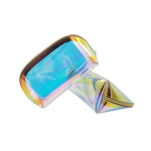 Hot Sales TPU Holographic Clear Clutch Pouch Makeup Bag Women Hologram Transparent Small Waterproof Cosmetic Toiletry Bag