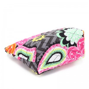 Fashion Girls Quilted Custom Print Pouch Cotton Cosmetic Bag christmas gift bag