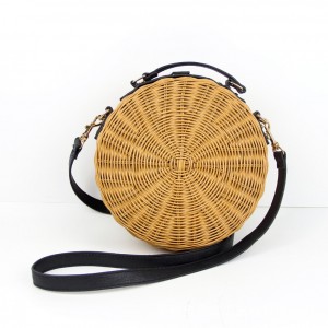 Straw Rattan Round Beach HandBag