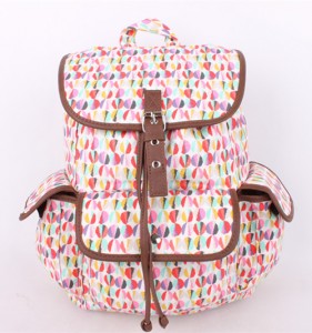 outdoor canvas backpack fashionable backpack factory wholesale for student high school laptop canvas rucksack