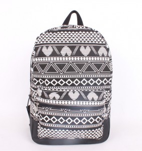 OEM Cheaper Wholesale Vintage Hemp Canvas Computer Backpack For Students Print Girls College Rucksack