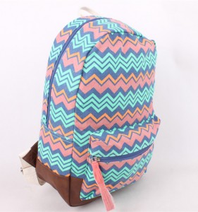 OEM Cheaper Wholesale Vintage Hemp Canvas Computer Backpack For Students Print Girls College Rucksack