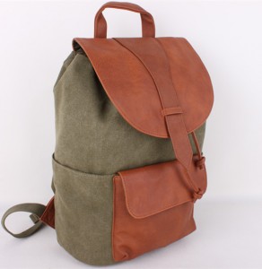 Wholesale top quality Canvas school bags trendy backpack outdoor adventure laptop backpack leather backpacks