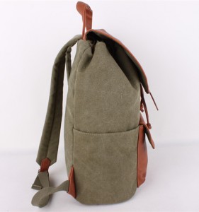 Wholesale top quality Canvas school bags trendy backpack outdoor adventure laptop backpack leather backpacks