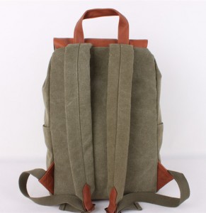 Wholesale top quality Canvas school bags trendy backpack outdoor adventure laptop backpack leather backpacks