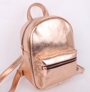 Custom Shinny PU Leather Backpack Women Men Bag for School College zipper rainbow hologram fashion pu backpack