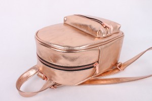 Metallic Rose Gold PU Shiny Mini women Backpack custom color or design