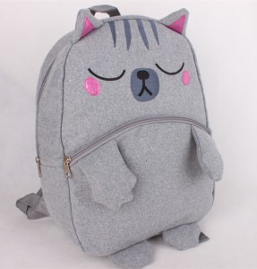 Popular Cute Outdoor cartoon cat design Pre-school Bag Little mini Kids Backpack