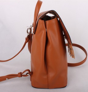 Ladies Backpack Tassel Vintage New Soft Pu Leather Bag small Capacity Simple Mini Backpack