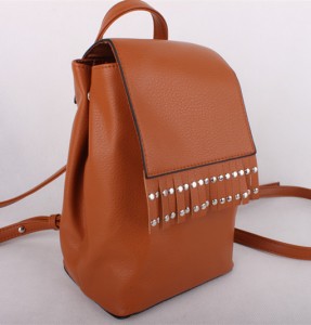 Ladies Backpack Tassel Vintage New Soft Pu Leather Bag small Capacity Simple Mini Backpack