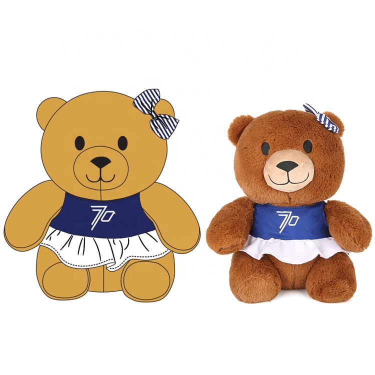 2019 new design OEM stuffed bear animal toy 15cm 30cm for kids