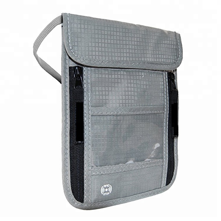 Eco-friendly resistant male travel passport purse for leather card holder