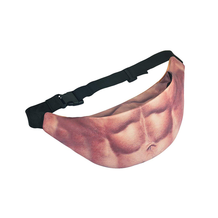 High quality adjustable durable muscle belly bag with funny waist bag