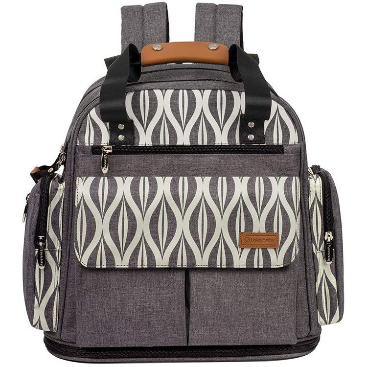 Stylish Diaper Bags Mummy Baby Bag Multifunctional With Baby Bottle Pockets