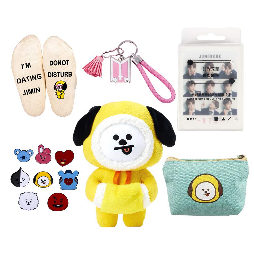 OEM Customized Plush Stuffed Elephant -
 Free Sample Photocard +Keychain +Kids mini cosmetic Bag + Pins +baby Doll Cute Cartoon Gifts Set for Aviation children’s gift – V-FOX