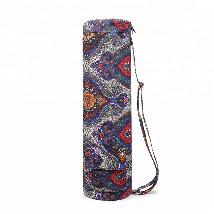 New Style Portable Large Organic Cotton Yoga Foam Roller Carrying  Bag