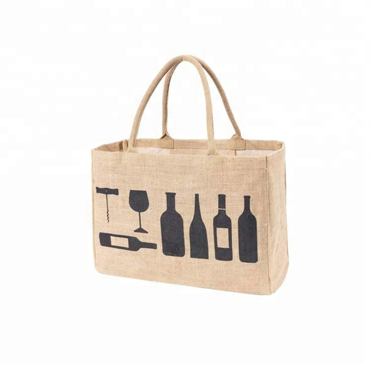 High Quality for Beer Can Cooler Bag -
 Hot selling  foldable jute clutch shopping bag printed with handles reusable grocery – V-FOX