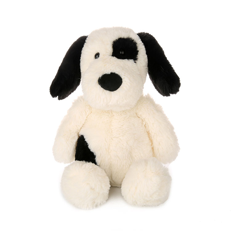 Custom stuffed lovely white brown plush dog toys