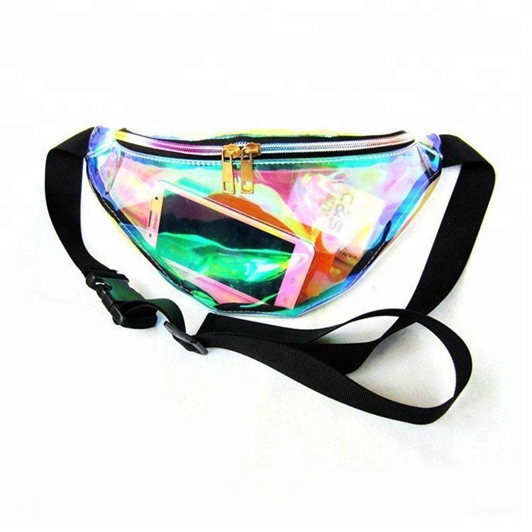 OEM Customized Diaper Organizer -
 2018 PVC waterproof clear ladies waist bag fancy pack holographic – V-FOX