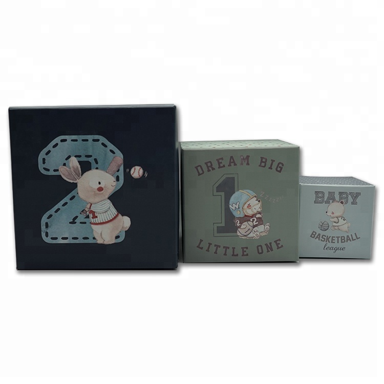 Lovely Rabbit Image Storage Suitcase Magnetic Lid Box Paper Gift Boxes Wholesale