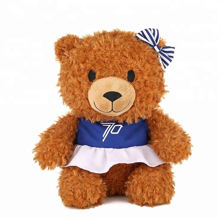 Customized soft toy long pile teddy bear plush toy