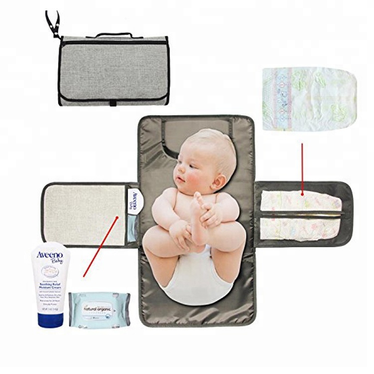 Manufacturer of Unicorn Stuffed Toy -
 Portable Waterproof Diaper Changing Station Baby Home Travel Diaper Changing Pad with Head Cushion Mesh Pockets – V-FOX