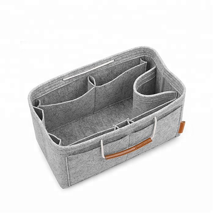 Factory wholesale Mini Plush Keychain -
 Promotion Eco-Friendly Felt purse bag insert organizer makeup toiletry felt cosmetic bag – V-FOX