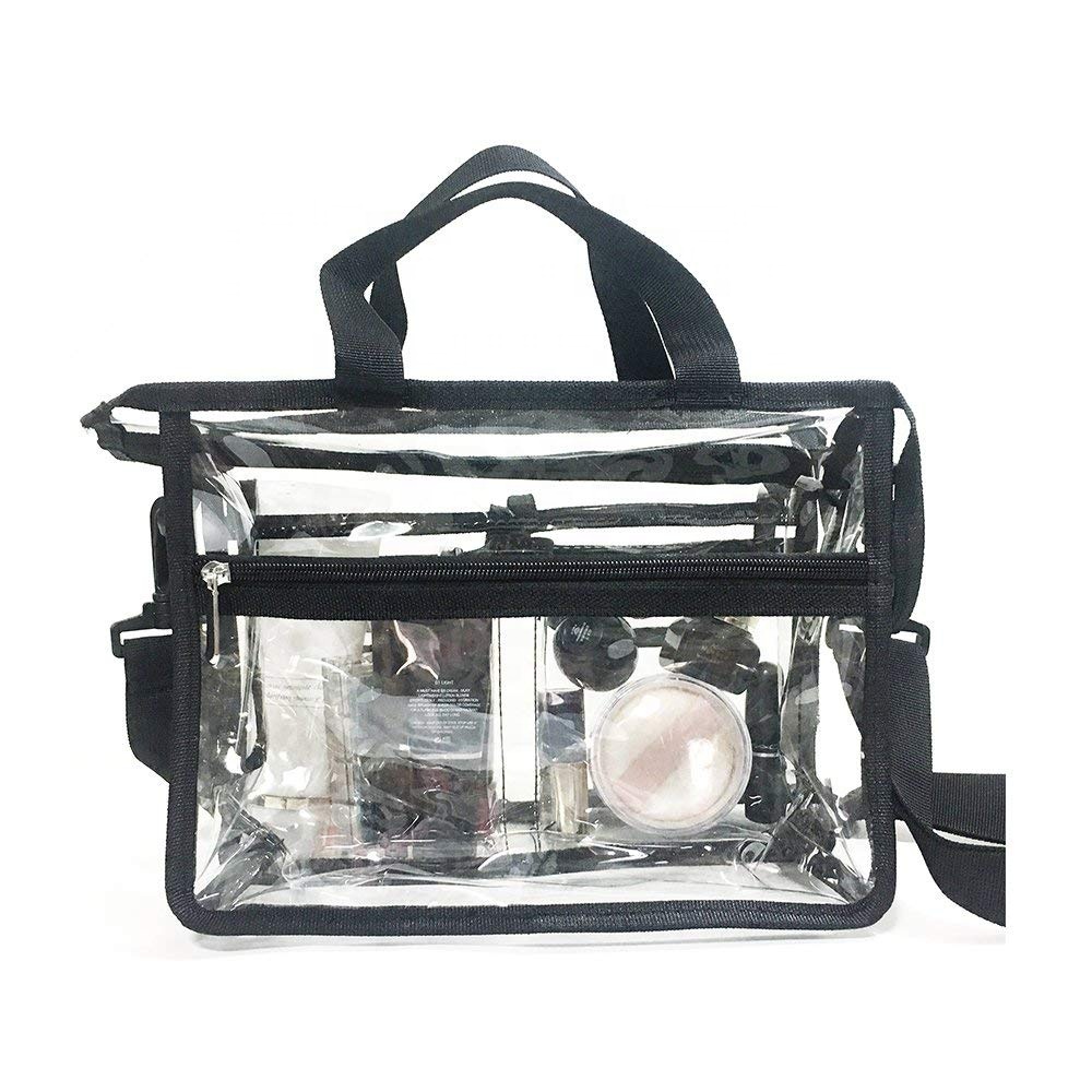 Water-Proof Shoulder Tote Clear Make-up Bags Travel Toiletry Bag Organizers for Traveling, Business Trip and School