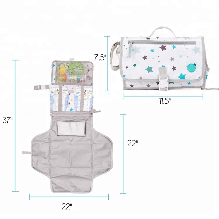 PriceList for Wholesale Children School Bag -
 Multi-use Waterproof Portable Diaper Baby Changing Pad with Pockets Baby Changing Mat Station for Girls and Boys – V-FOX