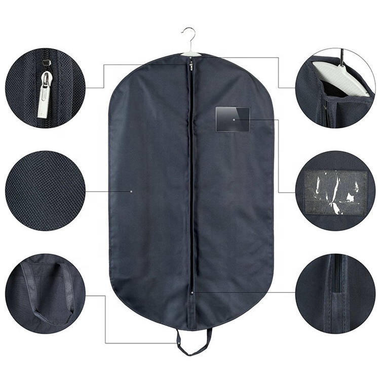 Special Price for Multifunctional Diaper Bag -
 Wholesale Custom Oxford Protector Cloth Suits Dust Cover Black Garment Bags For Suit Jacket Shirt Coat Dresses – V-FOX