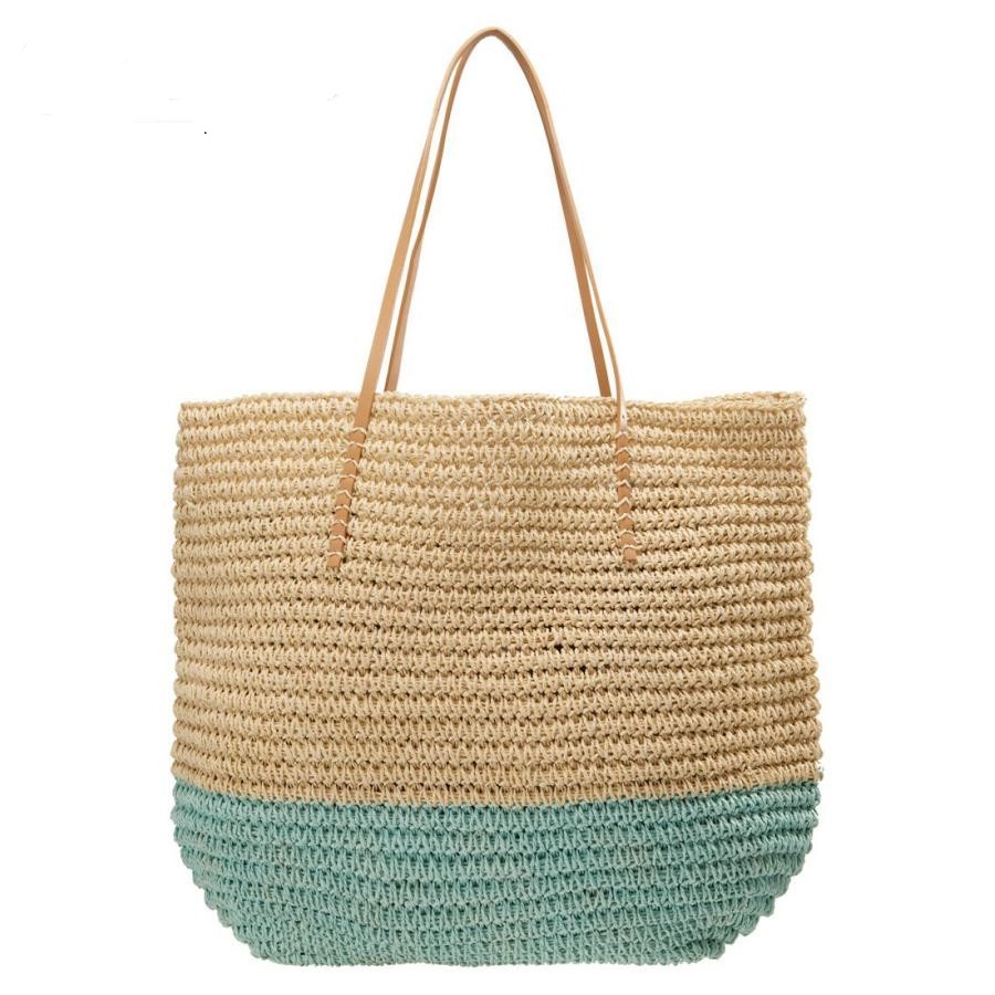 Cheapest Price Insulated Cooler Bags -
 Summer Straw Tote Bag with Polyester Lining Handmade Crocheted – V-FOX