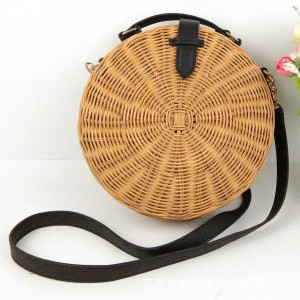 Straw Rattan Round Beach HandBag